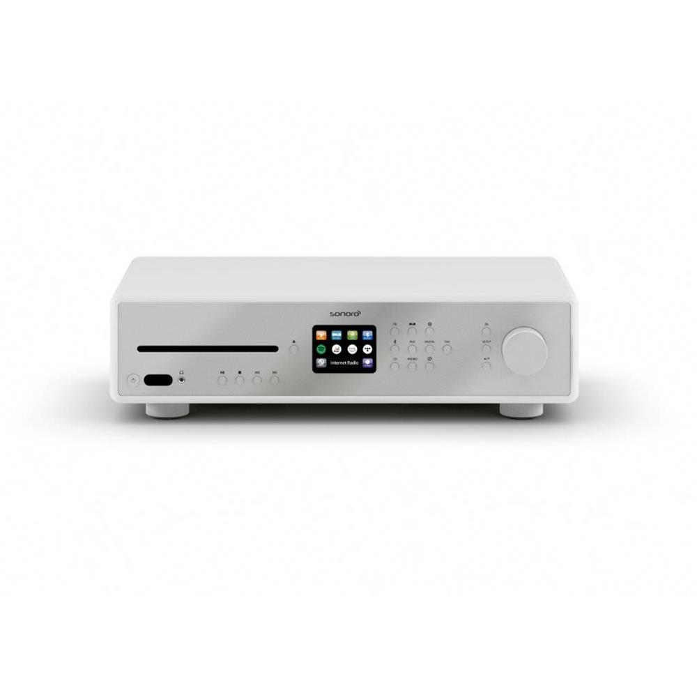 Sonoro MAESTRO - all-in-one hi-fi receiver with internet radio CD player + BT (white / UKW/FM / WLAN / DAB Plus / Spotify / Tidal / Amazon / Deezer / Napster / USB)