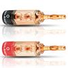 Oehlbach 3030 - XXL Fusion Banana - Banana connector for loudspeaker cables (2x2 pcs / gold/black/red)