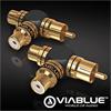 ViaBlue 40640 - XS - RCA Y adapter (2 pcs / black/gold)