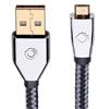Oehlbach 60045 - XXL i-Connect UM-B/U - USB cable, 1 x USB Micro-B to 1 x USB-A (1pc / 2,0m / black/gray)
