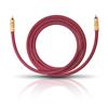 Oehlbach 20543 - NF 214 Sub - Subwoofer cinch cable 1 x RCA to 1 x RCA (3,0 m / bordeaux red/gold / 1 piece)