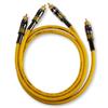 Sommer Cable - HICON EP3F-0100 - EPILOGUE Series - LF-phono cable 2 x RCA to 2 x RCA  (2 pieces / 1,0 m / black chrome/yellow)