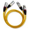 Sommer Cable - HICON EPB1-0050 - EPILOGUE Series -  LF-phono cable 2 x XLR Male auf 2 x XLR Female  (2 pc / 0,5 m / silver/yellow)