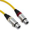 Sommer Cable - HICON EPB1-0100 - EPILOGUE Series -  LF-phono cable 2 x XLR Male auf 2 x XLR Female  (2 pc / 1,0 m / silver/yellow)