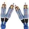 Oehlbach 2702 - Beat! Stereo Set - Audio cable 2 x RCA to 2 x RCA  (1 piece / 2 meter / blue/gold)