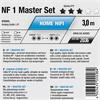 Oehlbach 2036 - NF 1 MASTER SET - Audio cable 2 x RCA to 2 x RCA  (1 piece / 3,0 meter / blue/gold)