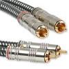 Goldkabel 821839 - Ouverture Cinch Stereo 0150 - Audio cable 1 x RCA to 1 x RCA (1 set / 1.5 m / black/silver)