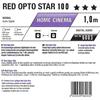 Oehlbach 6003 - Red Opto Star 100 - optisches Digitalkabel 1 x Toslink auf 1 x Toslink (1,0 m / schwarz/rot)