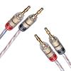 Oehlbach 10736 - Twin Mix Two B - Loudspeaker cable, silver plated (2 x 2,0 meters / 2 x 6,0 qmm / with banana connector)
