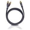 Oehlbach 23705 - BOOOM 500 - Subwoofer Y-RCA phono cable 1 x RCA to 2 x RCA  (5,0 m / anthracite)