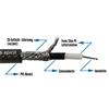 Sommer Cable 300-0071 - SC-SPIRIT XXL  - Guitar Cable high-end (1 m / 1 x 0,75 qmm / 6,8 mm /  black transparent  )