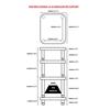 Atacama EVOQUE ECO 14 / 16 Compact Hi-Fi Design Edition - quality rack (4 shelves made from light bamboo / satin black modules / incl. spikes)