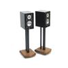 Atacama Moseco 5 - loudspeaker stands (515 mm / black & base plate made of dark bamboo solid wood = dark bamboo / 1 pair)