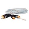 Supra Cables PHONO 2RCA-SC - phono cable, 2 x RCA to 2 x RCA with ground wire (1 m / incl. earth link / ice blue)