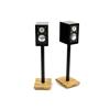 Atacama APOLLO - CYCLONE 6 - high-quality loudspeaker stands (615 mm / black & base plate made from light solid oak / incl. spikes / 1 pair)