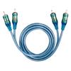 Oehlbach 92022 - Ice Blue 200 - NF audio RCA cable (2 x RCA to 2 x RCA / 2.0 m / blue/gold)
