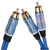 Oehlbach 22705 - BOOOM! - subwoofer Y RCA cable 1 x RCA to 2 x RCA (5.0 m / blue/gold)