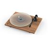Pro-Ject T1 Phono SB - record player incl. tonearm + Ortofon MM cartridge OM 5E (walnut veneer / incl. phono cable / incl. dust cover)