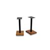 Atacama APOLLO - CYCLONE 5 - high-quality loudspeaker stands (515 mm / black & base plate made from dark solid oak / incl. spikes / 1 pair)