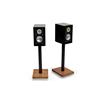 Atacama APOLLO - CYCLONE 5 - high-quality loudspeaker stands (515 mm / black & base plate made from dark solid oak / incl. spikes / 1 pair)