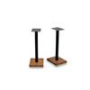 Atacama APOLLO - CYCLONE 6 - high-quality loudspeaker stands (615 mm / black & base plate made from dark solid oak / incl. spikes / 1 pair)