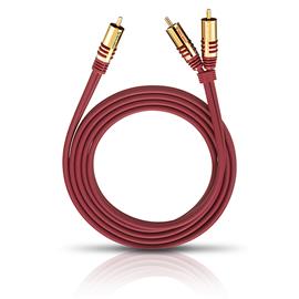Oehlbach 20561 - NF Y-Sub - Subwoofer Y-cinch cable 1 x RCA to 2 x RCA  (1 pc / 1,0 m / red/gold)
