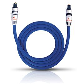 Oehlbach 1380 - XXL Series 80 - Optical digital cable 1 x Toslink to 1 x Toslink  (1 pc / 0,5 m / blue/silver)