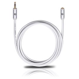 Oehlbach 60033 - i-Connect J-35 EX - Mobile audio extension cable 1 x 3.5 mm jack plug to 1 x 3.5 mm jack socket  (1 pc / 3,0 m / white/gold)