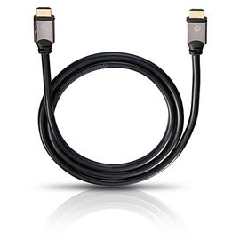 Oehlbach 92450 - Black Magic - High-Speed-HDMI®-Cable with Ethernet 1 x HDMI Type A to 1 x HDMI Type A (1 pc / 0,75 m / black/gold)