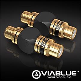 ViaBlue 40680 - XS - Adapter RCA extension (2 pcs / black/gold)