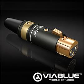 ViaBlue 30555 - T6s - XLR-Jack female (1 pcs / black / gold plated)