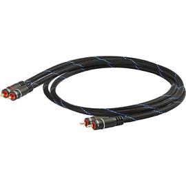Goldkabel Cinch Stereo MKII 0100 - Black Connect - audio cable 2 x RCA to 2 x RCA (1,0 m / blue/silver)