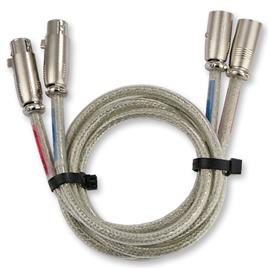 Burmester XLR 3 - qualitative cable set (2 x 1m / XLR plugs / silver)