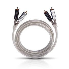 Oehlbach 3901 - Silver Express - Audio cable 2 x RCA to 2 x RCA (1 pieces / 1,0 m / silver)