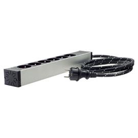 inakustik AC-1502-P6 - Reference Power Bar (6 sockets / 3x 1.5 sq mm / 1,5 m / black/silver)