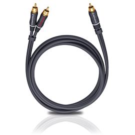 Oehlbach 23703 - BOOOM 300 - Subwoofer Y-RCA phono cable 1 x RCA to 2 x RCA  (3,0 m / anthracite)