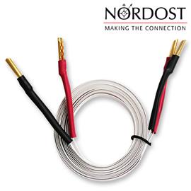 Nordost 2FL50 - 2 FLAT - Speaker Cables Ultra-thin flexible formulated with Bananas (2 x 3 m / white / OFC)