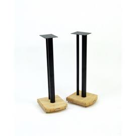 Atacama Moseco 7 - loudspeaker stands (715 mm / black & base plate made of light bamboo solid wood = natural bamboo / 1 pair)
