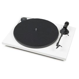 Pro-Ject Primary - record player incl. tonearm + Ortofon OM 5E MM cartridge (matt white / with straight 8,6" tonearm / incl. dust cover / plug & play)