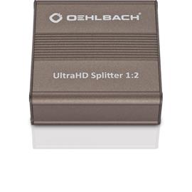 Oehlbach 6044 - Ultra HD Splitter 1:2 - efficient HDMI® distributor for Ultra HD signals / metallic brown)