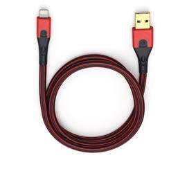 Oehlbach 9404 - USB Evolution LI 300 - USB 2.0 cable for mobile entertainment (1 x USB-A to 1 x lightning connector / 3.0 m / red/black)