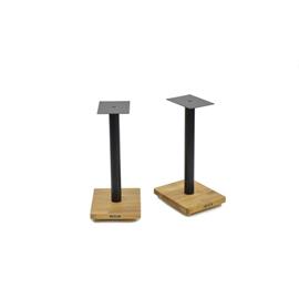 Atacama APOLLO - CYCLONE 5 - high-quality loudspeaker stands (515 mm / black & base plate made from light solid oak / incl. spikes / 1 pair)