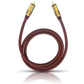 Oehlbach 20538 - NF SUB 800 - subwoofer RCA cable (1 x RCA to 1 x RCA / 8.0 m / red/gold)