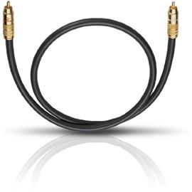 Oehlbach 204501 - NF 214 Sub - Subwoofer cinch cable (1x RCA to 1x RCA / 1.0 m / anthrazit/gold)