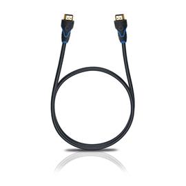 Oehlbach 34005 - Screen Magic Plus - High-Speed-HDMI®-Cable with Ethernet (1.20 m / black/blue)