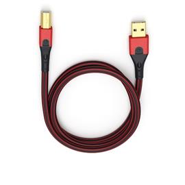 Oehlbach 9422 - USB Evolution B 150 - USB 2.0 cable for mobile entertainment (1 x USB-A to 1 x USB-B / 1.5 m / red/black)