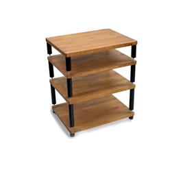 Atacama APOLLO - STORM 6 - high-quality hi-fi rack - 4 levels (total of 4 shelves made from dark solid oak / silk black modules / completely decoupled / incl. spikes)