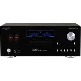 Advance Paris My Connect 150 - audiophile all-in-one system & streaming amplifier with tube preamp (class AB amp / media player / CD / BT / FM / DAB+ / USB / incl. remote control / black)
