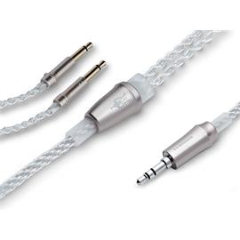 Meze Audio high-end silver-copper upgrade cable (braided / 1x 3.5 mm connection / 2x 3.5 mm TS connection / OFC silver plated / 1.2 meters)