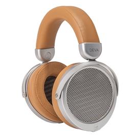HiFiMAN DEVA Wired - magnetostatic headphones (premium stereo headphones / incl. headphone cables / silver/light brown design)